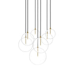 Featuring Cluster Black Cord 7 MIX Burnished Brass Chandelier by Four Hands at Amethyst Home. Clear glass spheres dangle at varying lengths for a stunning effect. Each globe is individually blown, shaped and sculpted by hand through a one-hour process. Brass and glass are 98% recyclable. Designed and sustainably crafted in Poland by Schwung.
Overall Dimensi. Amethyst Home provides interior design, new home construction design consulting, vintage area rugs, and lighting in the Nashville metro area.