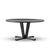 Featuring Cobain Flint Black Dining Table by Four Hands at Amethyst Home. A rounded table of solid mango wood forms purposefully burnished edges, producing a warm black patina for the home dining table.Overall Dimensions: 60"W x 60"L x 30"H
Collection: HarmonColors: Flint BlackMaterials: Solid Mango Weight: 146.2 lbs
Clearance from Floor: 28.50"Distance Between Legs (Side to Side): . Amethyst Home provides interior design, new construction, custom furniture, and area rugs in the Dallas metro area.