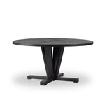 Featuring Cobain Flint Black Dining Table by Four Hands at Amethyst Home. A rounded table of solid mango wood forms purposefully burnished edges, producing a warm black patina for the home dining table.Overall Dimensions: 60"W x 60"L x 30"H
Collection: HarmonColors: Flint BlackMaterials: Solid Mango Weight: 146.2 lbs
Clearance from Floor: 28.50"Distance Between Legs (Side to . Amethyst Home provides interior design, new construction, custom furniture, and area rugs in the Newport Beach metro area.