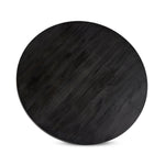 Featuring Cobain Flint Black Dining Table by Four Hands at Amethyst Home. A rounded table of solid mango wood forms purposefully burnished edges, producing a warm black patina for the home dining table.Overall Dimensions: 60"W x 60"L x 30"H
Collection: HarmonColors: Flint BlackMaterials: Solid Mango Weight: 146.2 lbs
Clearance from Floor: 28.50"Distance Between Legs (Side to Sid. Amethyst Home provides interior design, new construction, custom furniture, and area rugs in the Washington metro area.