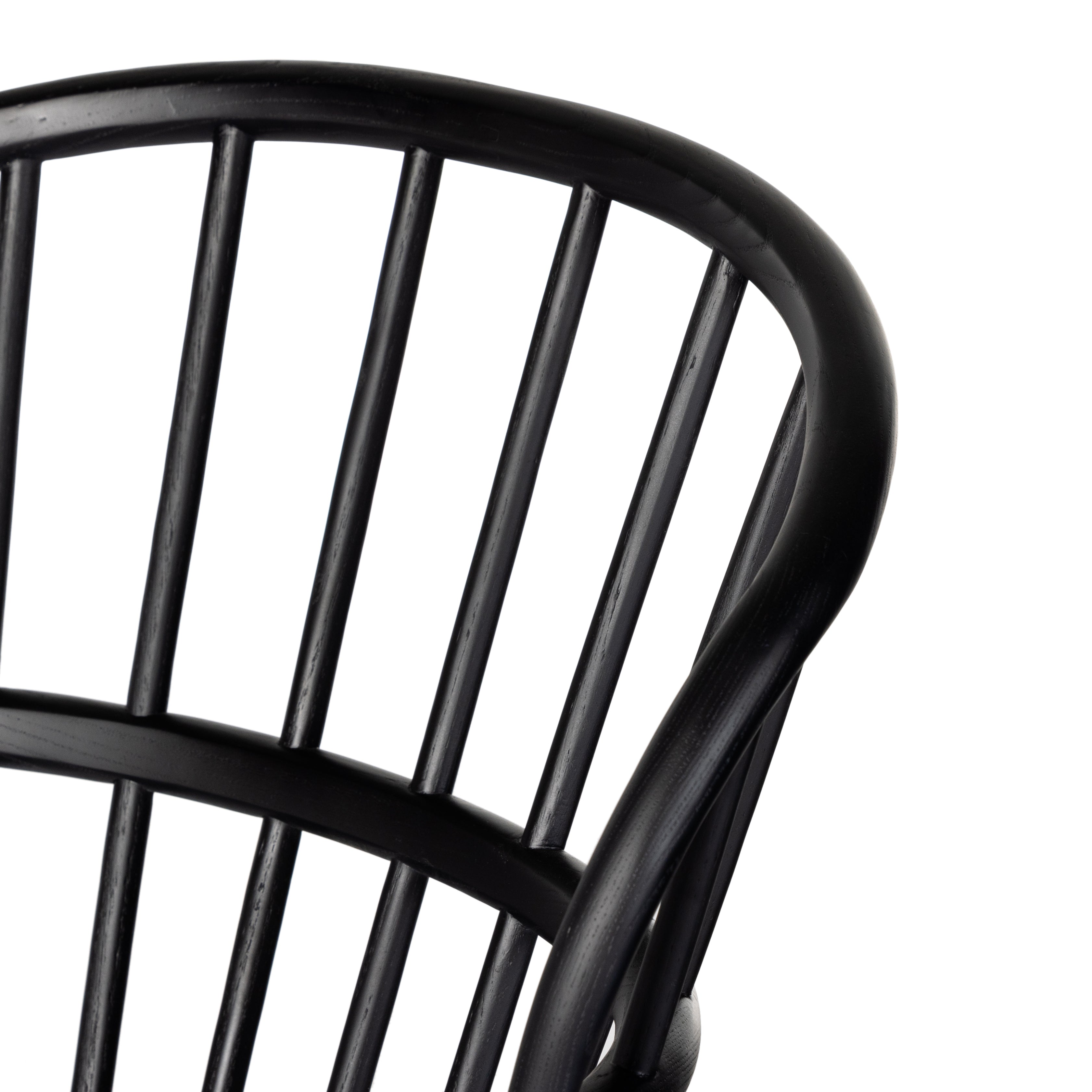 Featuring Connor Dining Chair by Four Hands at Amethyst Home. The classic Windsor, modernized. Seating of black-finished solid ash features a double-tiered back and finely sculpted frame.
Overall Dimensions: 24"W x 24"L x 35"HColors: Black AshMaterials: Solid AshWeight: 15.43Seat Depth: 18"Seat Height: 19.25"Arm Height from Floor: 25"Arm Height from Seat: 6"Seat Construction: Woo. Amethyst Home provides interior design, new construction, custom furniture and area rugs in the Los Angeles metro area