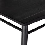 Featuring Connor Dining Chair by Four Hands at Amethyst Home. The classic Windsor, modernized. Seating of black-finished solid ash features a double-tiered back and finely sculpted frame.
Overall Dimensions: 24"W x 24"L x 35"HColors: Black AshMaterials: Solid AshWeight: 15.43Seat Depth: 18"Seat Height: 19.25"Arm Height from Floor: 25"Arm Height from Seat: 6"Seat Construction: Wooden. Amethyst Home provides interior design, new construction, custom furniture and area rugs in the Monterey metro area