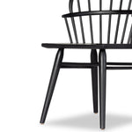 Featuring Connor Dining Chair by Four Hands at Amethyst Home. The classic Windsor, modernized. Seating of black-finished solid ash features a double-tiered back and finely sculpted frame.
Overall Dimensions: 24"W x 24"L x 35"HColors: Black AshMaterials: Solid AshWeight: 15.43Seat Depth: 18"Seat Height: 19.25"Arm Height from Floor: 25"Arm Height from Seat: 6"Seat Construction: Woode. Amethyst Home provides interior design, new construction, custom furniture and area rugs in the Nashville metro area