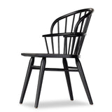 Featuring Connor Dining Chair by Four Hands at Amethyst Home. The classic Windsor, modernized. Seating of black-finished solid ash features a double-tiered back and finely sculpted frame.
Overall Dimensions: 24"W x 24"L x 35"HColors: Black AshMaterials: Solid AshWeight: 15.43Seat Depth: 18"Seat Height: 19.25"Arm Height from Floor: 25"Arm Height from Seat: 6"Seat Construction: W. Amethyst Home provides interior design, new construction, custom furniture and area rugs in the Winter Garden metro area