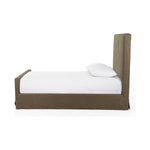 Featuring Daphne Coffee Slipcover Bed by Four Hands at Amethyst Home. Grand high back and matte linen beauty -- the Daphne bed is a dream!
Slipcovered bed upholstered in sustainably made Belgian Linen. Naturally durable and soft to the touch, Libeco-sourced linens are artisan-made and free of toxic chemicals. Slipcovered styles are fully removable and machine-washable for easy care.
K. Amethyst Home provides interior design, new construction, custom furniture and area rugs in the Boston metro area