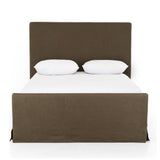 Featuring Daphne Coffee Slipcover Bed by Four Hands at Amethyst Home. Grand high back and matte linen beauty -- the Daphne bed is a dream!
Slipcovered bed upholstered in sustainably made Belgian Linen. Naturally durable and soft to the touch, Libeco-sourced linens are artisan-made and free of toxic chemicals. Slipcovered styles are fully removable and machine-washable for easy care. Amethyst Home provides interior design, new construction, custom furniture and area rugs in the Nashville metro area