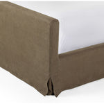 Featuring Daphne Coffee Slipcover Bed by Four Hands at Amethyst Home. Grand high back and matte linen beauty -- the Daphne bed is a dream!
Slipcovered bed upholstered in sustainably made Belgian Linen. Naturally durable and soft to the touch, Libeco-sourced linens are artisan-made and free of toxic chemicals. Slipcovered styles are fully removable and machine-washable for easy . Amethyst Home provides interior design, new construction, custom furniture and area rugs in the Winter Garden metro area