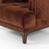 Featuring Dylan Surrey Auburn Chair by Four Hands at Amethyst Home. This low, tailored midcentury silhouette is upholstered in a velvety auburn fabric, with dramatic blind tufting for texture.
Overall Dimensions: 34.75"W x 34.75"L x 25.25"HCollection: KensingtonColors: Surrey Auburn, Sienna BrownMaterials: 76.8% Co, 23.2% Pl, Solid ParawoodWeight: 57.5. Amethyst Home provides interior design, new home construction design consulting, vintage area rugs, and lighting in the Salt Lake City metro area.