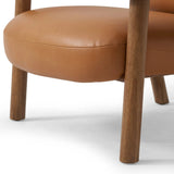 Featuring Eisley Trevino Camel Accent Chair by Four Hands at Amethyst Home. Sleek and inviting, this wood-meets-leather arm chair is timeless in any context. Large cylindrical legs support the upholstered back and seat, which are covered in camel-colored top-grain leather. Spring suspension adds comfort and durability to the seat cushion.
Collection: Ca. Amethyst Home provides interior design, new home construction design consulting, vintage area rugs, and lighting in the Newport Beach metro area.