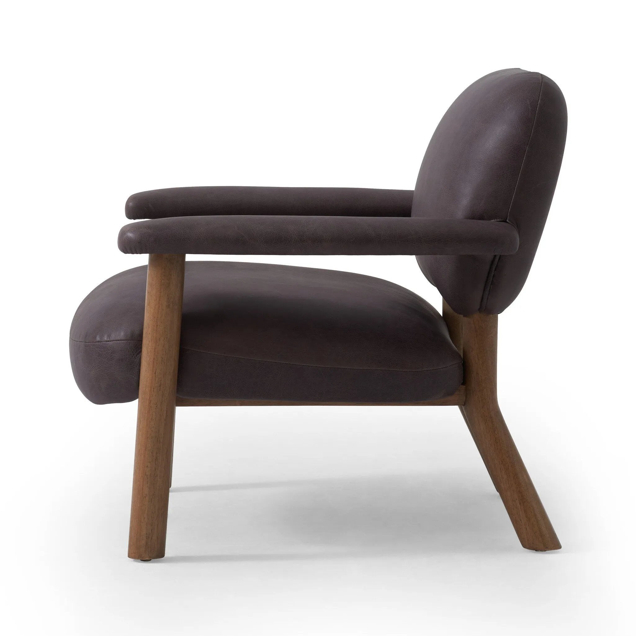 Featuring Eisley Tumble Waxed Slate Accent Chair by Four Hands at Amethyst Home. Sleek and inviting, this wood-meets-leather arm chair is timeless in any context. Large cylindrical legs support the upholstered back and seat, which are covered in bark-colored top-grain leather. Spring suspension adds comfort and durability to the seat cushion.
Collection: C. Amethyst Home provides interior design, new home construction design consulting, vintage area rugs, and lighting in the Alpharetta metro area.