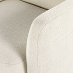 With the soft volume and exaggerated curves, the Enya Gibson White Swivel Chair is upholstered with high-performance fabric atop a plinth-style swivel base. Performance fabrics are specially created to withstand spills, stains, high traffic, and wear, ensuring long-term comfort and unmatched durability. Amethyst Home provides interior design services, furniture, rugs, and lighting in the Miami metro area.