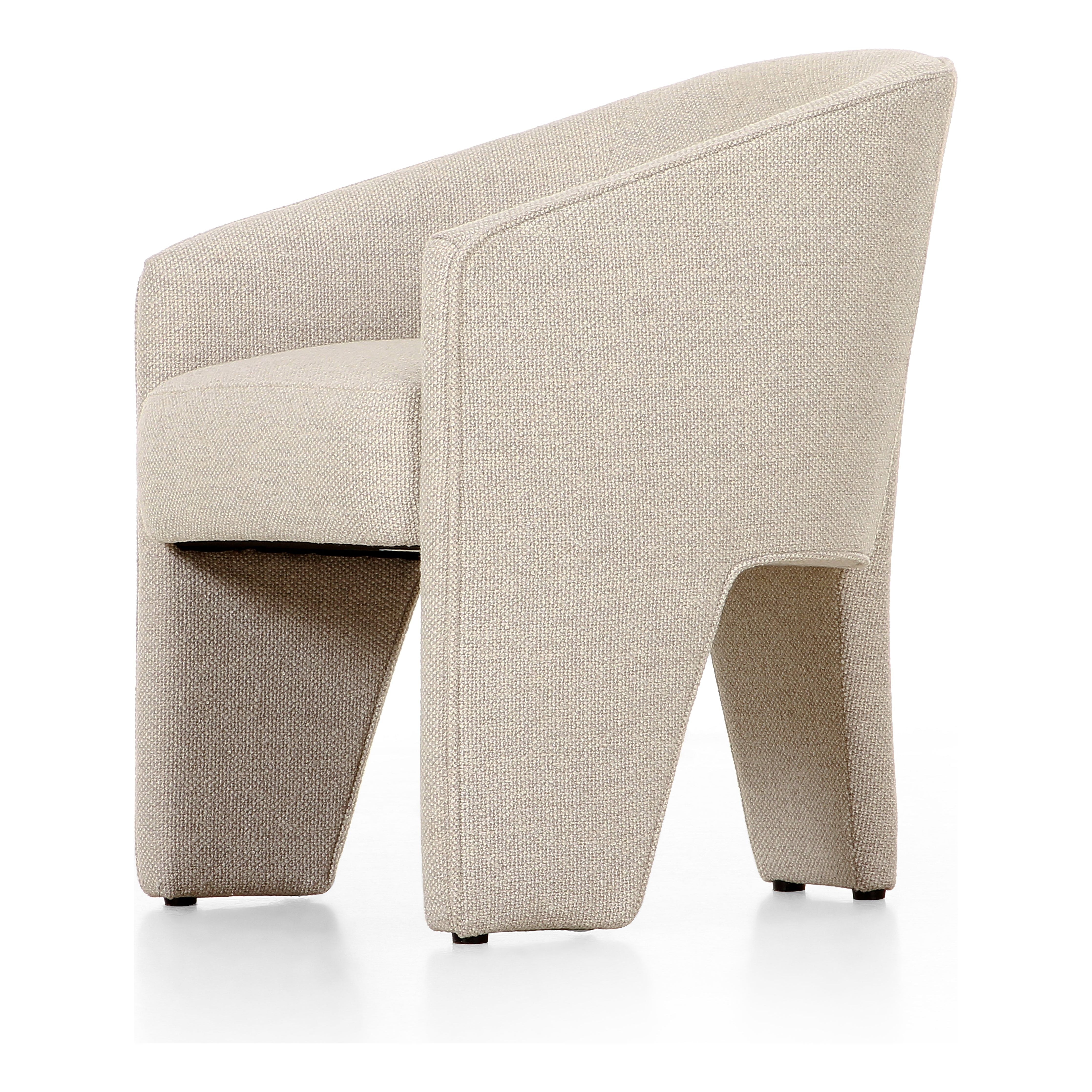 Featuring Fae Nova Taupe Dining Chair by Four Hands at Amethyst Home. Tailored and unique, thick-cut top-grain leather lends a high-fashion feel to a three-legged design, great for both daily dining and dinner parties. Performance fabrics are specially created to withstand spills, stains, high traffic and wear, ensuring long-term comfort and unmatched durability.Overall Dimensions: . Amethyst Home provides interior design, new construction, custom furniture, and area rugs in the Boston metro area.