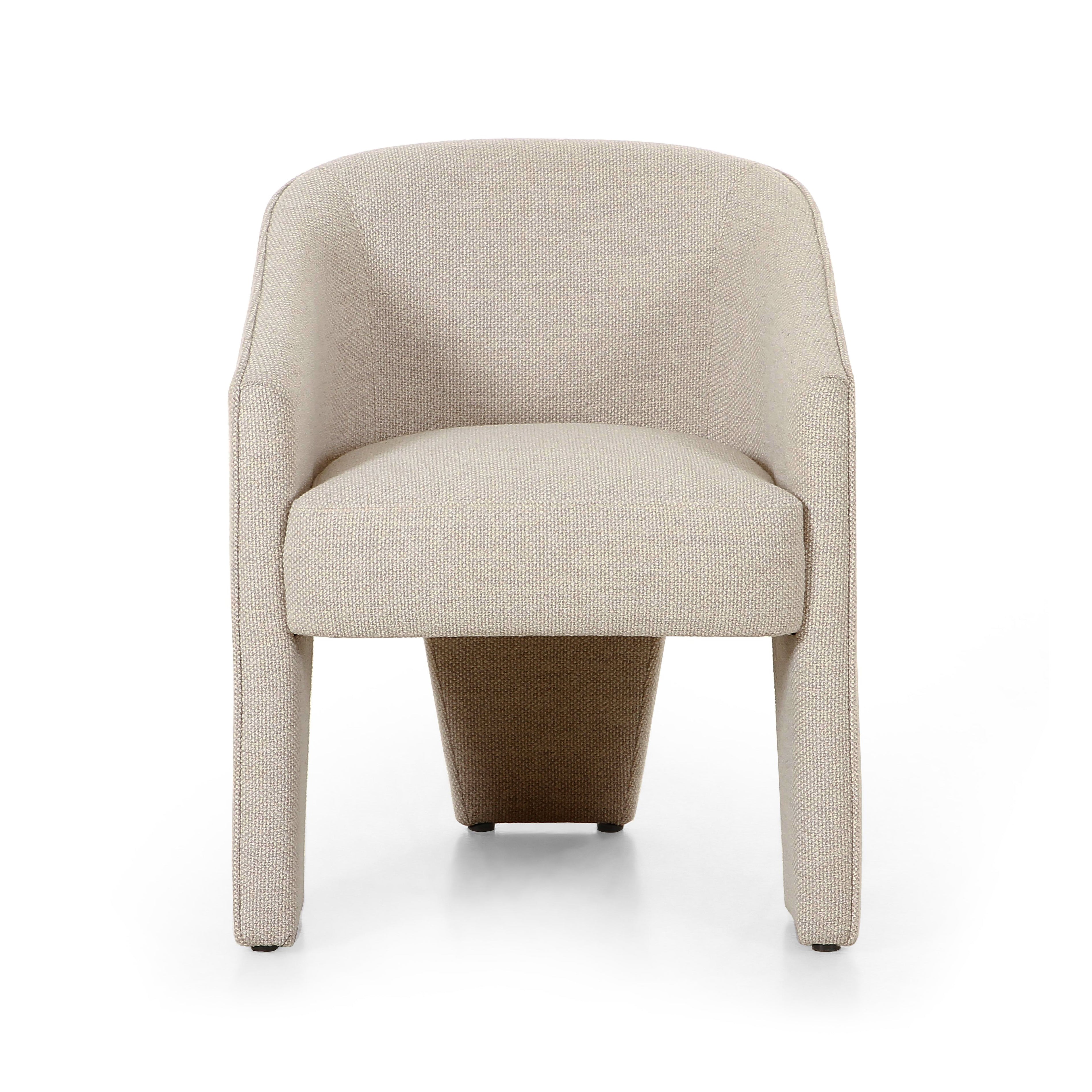 Featuring Fae Nova Taupe Dining Chair by Four Hands at Amethyst Home. Tailored and unique, thick-cut top-grain leather lends a high-fashion feel to a three-legged design, great for both daily dining and dinner parties. Performance fabrics are specially created to withstand spills, stains, high traffic and wear, ensuring long-term comfort and unmatched durability.Overall Dime. Amethyst Home provides interior design, new construction, custom furniture, and area rugs in the Salt Lake City metro area.