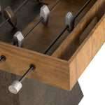 Featuring Foosball Natural Brown Guanacaste Table by Four Hands at Amethyst Home. Handmade by skilled artisans, the Foosball Natural Brown Guanacaste Table is a one-of-a-kind game that features a beautiful blend of hand-finished Guanacaste wood and metal that’s been aged through a manual, month-long process using natural elements to bring unique character to each piece. Includes three balls.
Ov. Amethyst Home provides interior design services, furniture, rugs, and lighting in the Miami metro area.
