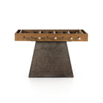 Featuring Foosball Natural Brown Guanacaste Table by Four Hands at Amethyst Home. Handmade by skilled artisans, the Foosball Natural Brown Guanacaste Table is a one-of-a-kind game that features a beautiful blend of hand-finished Guanacaste wood and metal that’s been aged through a manual, month-long process using natural elements to bring unique character to each piece. Includes three balls.. Amethyst Home provides interior design services, furniture, rugs, and lighting in the Monterey metro area.