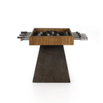 Featuring Foosball Natural Brown Guanacaste Table by Four Hands at Amethyst Home. Handmade by skilled artisans, the Foosball Natural Brown Guanacaste Table is a one-of-a-kind game that features a beautiful blend of hand-finished Guanacaste wood and metal that’s been aged through a manual, month-long process using natural elements to bring unique character to each piece. Includes three balls.. Amethyst Home provides interior design services, furniture, rugs, and lighting in the Portland metro area.