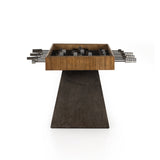Featuring Foosball Natural Brown Guanacaste Table by Four Hands at Amethyst Home. Handmade by skilled artisans, the Foosball Natural Brown Guanacaste Table is a one-of-a-kind game that features a beautiful blend of hand-finished Guanacaste wood and metal that’s been aged through a manual, month-long process using natural elements to bring unique character to each piece. Includes three balls.. Amethyst Home provides interior design services, furniture, rugs, and lighting in the Portland metro area.