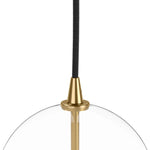 Featuring Glass Burnished Brass Clear Glass Globe Medium Pendant by Four Hands at Amethyst Home. A single glass sphere dangles for a stunning effect. Each globe is individually blown, shaped and sculpted by hand through a one-hour process. Brass and glass are 98% recyclable. Designed and sustainably crafted in Poland by Schwung.
Overall Dimensions : 7.75"w x 7. Amethyst Home provides interior design, new home construction design consulting, vintage area rugs, and lighting in the Austin metro area.