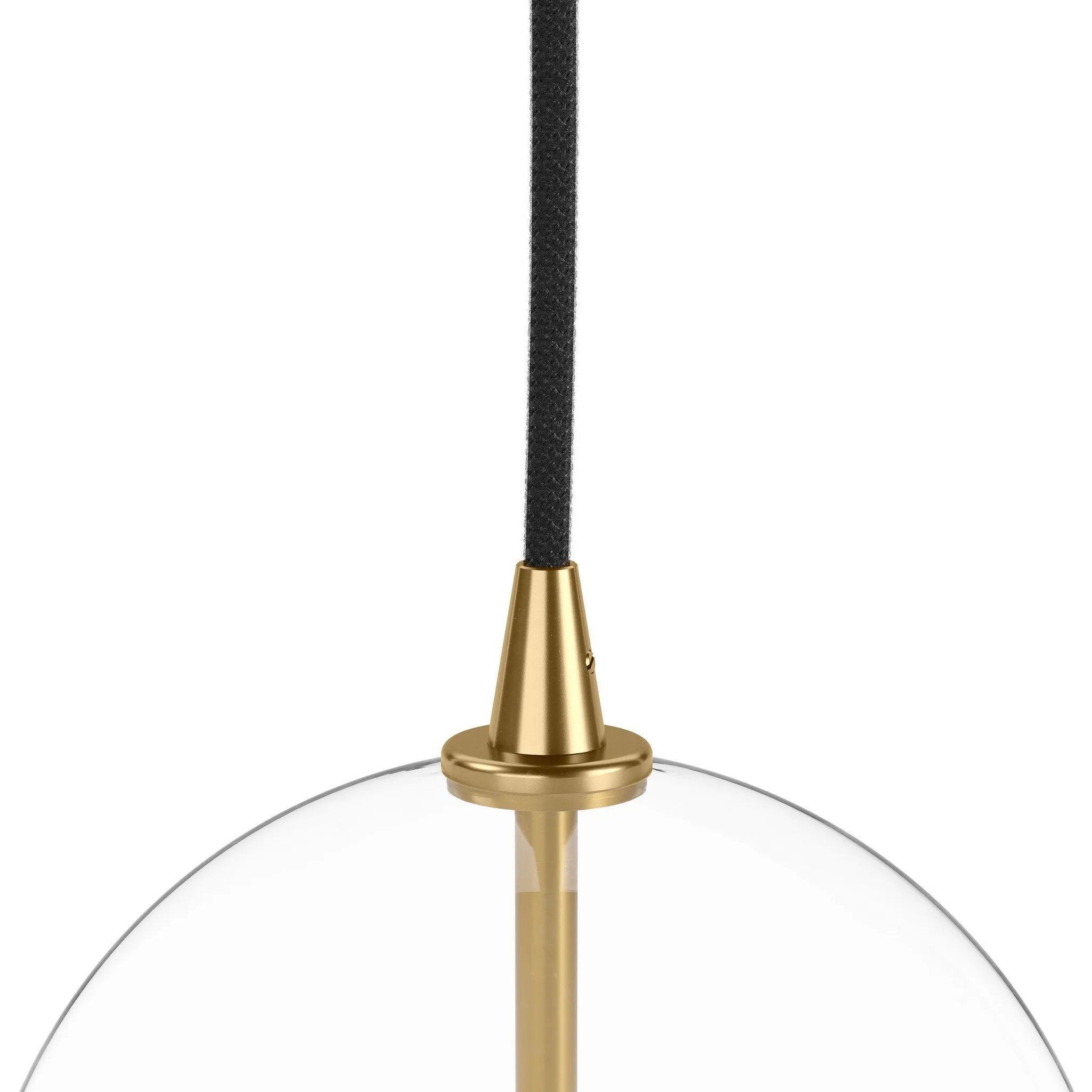 Featuring Glass Burnished Brass Clear Glass Globe Medium Pendant by Four Hands at Amethyst Home. A single glass sphere dangles for a stunning effect. Each globe is individually blown, shaped and sculpted by hand through a one-hour process. Brass and glass are 98% recyclable. Designed and sustainably crafted in Poland by Schwung.
Overall Dimensions : 7.75"w x 7. Amethyst Home provides interior design, new home construction design consulting, vintage area rugs, and lighting in the Austin metro area.