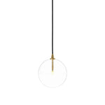 Featuring Glass Burnished Brass Clear Glass Globe Medium Pendant by Four Hands at Amethyst Home. A single glass sphere dangles for a stunning effect. Each globe is individually blown, shaped and sculpted by hand through a one-hour process. Brass and glass are 98% recyclable. Designed and sustainably crafted in Poland by Schwung.
Overall Dimensions : 7.75. Amethyst Home provides interior design, new home construction design consulting, vintage area rugs, and lighting in the Laguna Beach metro area.