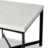 Featuring Hammered White Marble Iron End Table by Four Hands at Amethyst Home. An open, hand-hammered base of black iron supports a squared top of white marble, for a beautifully streamlined look with rustic vibes.Collection: ElementColors: White Marble ,Hammered Black IronMaterials: Solid Marble ,Iron ,Engineered Hardwood Weight: 89.9 lbs. Amethyst Home provides interior design, new home construction design consulting, vintage area rugs, and lighting in the Calabasas metro area.