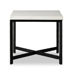 Featuring Hammered White Marble Iron End Table by Four Hands at Amethyst Home. An open, hand-hammered base of black iron supports a squared top of white marble, for a beautifully streamlined look with rustic vibes.Collection: ElementColors: White Marble ,Hammered Black IronMaterials: Solid Marble ,Iron ,Engineered Hardwood Weight: 89.9 lbs. Amethyst Home provides interior design, new home construction design consulting, vintage area rugs, and lighting in the Miami metro area.