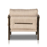 Details make the chair. With poly-blend performance fabric that wraps each arm, faux toggles add an element of interest to midcentury-inspired seating in a wheat hue, with softly sculpted parawood framing carrying out a beautiful neutral look. Amethyst Home provides interior design, new construction, custom furniture, and area rugs in the Houston metro area.