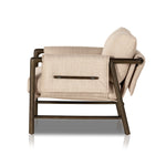 Details make the chair. With poly-blend performance fabric that wraps each arm, faux toggles add an element of interest to midcentury-inspired seating in a wheat hue, with softly sculpted parawood framing carrying out a beautiful neutral look. Amethyst Home provides interior design, new construction, custom furniture, and area rugs in the Park City metro area.