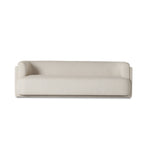 Featuring Hartley Dover Crescent Sofa by Four Hands at Amethyst Home. A true showstopper. A fully upholstered outer frame cradles this classic sofa upholstered in a subtly textured performance fabric. Performance fabrics are specially created to withstand spills, stains, high traffic and wear, ensuring long-term comfort and unmatched durability.Overall . Amethyst Home provides interior design, new home construction design consulting, vintage area rugs, and lighting in the Winter Garden metro area.