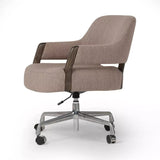 Featuring Henrik Alcala Fawn Desk Chair by Four Hands at Amethyst Home. Updating a midcentury form for the modern office, a 360-degree swivel chair strikes a just-right balance between vintage and contemporary. With warm parawood arms and a comfortable, height-adjustable seat of high-performance fabric. Performance fabrics are specially created to withstand . Amethyst Home provides interior design, new home construction design consulting, vintage area rugs, and lighting in the Monterey metro area.