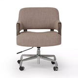 Featuring Henrik Alcala Fawn Desk Chair by Four Hands at Amethyst Home. Updating a midcentury form for the modern office, a 360-degree swivel chair strikes a just-right balance between vintage and contemporary. With warm parawood arms and a comfortable, height-adjustable seat of high-performance fabric. Performance fabrics are specially created to withs. Amethyst Home provides interior design, new home construction design consulting, vintage area rugs, and lighting in the Newport Beach metro area.