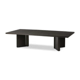 Featuring Huxley Smoked Black Veneer Coffee Table by Four Hands at Amethyst Home. A smoked black finish delivers a character-rich look to a rectangular coffee table. Angled panel legs up the intrigue factor.Collection: HaidenColors: Smoked Black VeneerMaterials: Thick Oak Veneer ,Solid Oak Weight: 85.98 lbs. Amethyst Home provides interior design, new home construction design consulting, vintage area rugs, and lighting in the Newport Beach metro area.