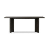 Featuring Huxley Smoked Black Veneer Console Table by Four Hands at Amethyst Home. A smoked black finish delivers a character-rich look to an open-style console table. Angled panel legs up the intrigue factor.Collection: HaidenColors: Smoked Black VeneerMaterials: Thick Oak Veneer ,Engineered Hardwood Weight: 90.39 lbs. Amethyst Home provides interior design, new home construction design consulting, vintage area rugs, and lighting in the Charlotte metro area.