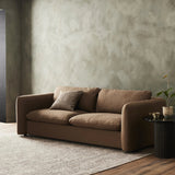 Featuring Ingel Antwerp Cafe Sofa by Four Hands at Amethyst Home. Inflated, pillow-inspired cushioning all around brings cozy comfort to the room. High-performance linen offers the best of both worlds on this plush and welcoming sofa. Inflated arms, feather-fiber blend cushioning and a soft, durable linen fabric make this spacious sofa a smart solution fo. Amethyst Home provides interior design, new home construction design consulting, vintage area rugs, and lighting in the Los Angeles metro area.