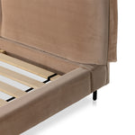 Featuring Inwood Surrey Taupe Bed by Four Hands at Amethyst Home. Inwood Surrey Taupe Bed brings a billowy look to the bedroom. Oversized pillow-like cushioning creates the headboard for this low-profile bed, for a sophisticated-while-cozy look. This bed is not compatible with an adjustable mattress.
Queen:Size: 74.75"W x 95.25"L x 43.5"HWeight: 168.65 lbsVolume: 28.36 cu ft
King:Size:. Amethyst Home provides interior design services, furniture, rugs, and lighting in the Salt Lake City metro area.