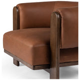 Featuring Ira Brickhouse Cognac Chair by Four Hands at Amethyst Home. A 60s-era design is re-envisioned with an exposed parawood frame, thick-cut Brazilian leather and overinflated arms that provide cushion all around. Designed with an extra-thick seat cushioning with S spring construction for a plush, supportive sit.
Collection: WestgateColors: Brickhouse Cognac ,Vintage Par. Amethyst Home provides interior design, new construction, custom furniture, and area rugs in the Winter Garden metro area.