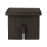 Featuring Isaac Smoked Black End Table by Four Hands at Amethyst Home. A versatile end table of smoked black oak features joint and connection construction for a design-forward look. Visible knots and graining add character.Collection: HaidenColors: Smoked Black VeneerMaterials: Thick Oak Veneer ,Solid Oak Weight: 45.19 lbs. Amethyst Home provides interior design, new home construction design consulting, vintage area rugs, and lighting in the Charlotte metro area.