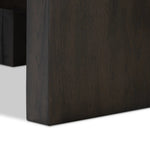 Featuring Isaac Smoked Black End Table by Four Hands at Amethyst Home. A versatile end table of smoked black oak features joint and connection construction for a design-forward look. Visible knots and graining add character.Collection: HaidenColors: Smoked Black VeneerMaterials: Thick Oak Veneer ,Solid Oak Weight: 45.19 lbs. Amethyst Home provides interior design, new home construction design consulting, vintage area rugs, and lighting in the Los Angeles metro area.
