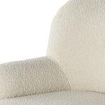 Featuring Kadon Natural Swivel Chair by Four Hands at Amethyst Home. Kadon Natural Swivel Chair is a high wing back pairs with softly rolled arms for a curvy look and supportive sit. Cream-colored shearling-upholstered seating tops a 360-degree swivel.
Overall Dimensions: 35.50"W x 39"L x 32.75"HWeight: 77.6 lbsVolume: 22.92 cu ftSeat Depth: 24.5"Seat Height: 17.5"Arm Height from Floor: 21.75". Amethyst Home provides interior design services, furniture, rugs, and lighting in the Dallas metro area.