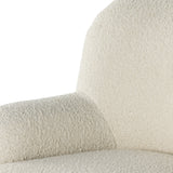 Featuring Kadon Natural Swivel Chair by Four Hands at Amethyst Home. Kadon Natural Swivel Chair is a high wing back pairs with softly rolled arms for a curvy look and supportive sit. Cream-colored shearling-upholstered seating tops a 360-degree swivel.
Overall Dimensions: 35.50"W x 39"L x 32.75"HWeight: 77.6 lbsVolume: 22.92 cu ftSeat Depth: 24.5"Seat Height: 17.5"Arm Height from Floor: 21.75". Amethyst Home provides interior design services, furniture, rugs, and lighting in the Dallas metro area.