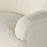 Featuring Kadon Natural Swivel Chair by Four Hands at Amethyst Home. Kadon Natural Swivel Chair is a high wing back pairs with softly rolled arms for a curvy look and supportive sit. Cream-colored shearling-upholstered seating tops a 360-degree swivel.
Overall Dimensions: 35.50"W x 39"L x 32.75"HWeight: 77.6 lbsVolume: 22.92 cu ftSeat Depth: 24.5"Seat Height: 17.5"Arm Height from Floor. Amethyst Home provides interior design services, furniture, rugs, and lighting in the Salt Lake City metro area.