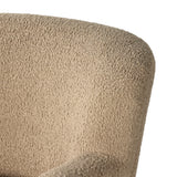 Featuring Kadon Sheepskin Camel Chair by Four Hands at Amethyst Home. Simply classic. A high wing back pairs with softly rolled arms for a curvy look and supportive sit. Tan shearling-like upholstery invites you to sit and stay a while.Overall Dimensions: 35.50"W x 39"L x 32.75"H
Collection: NorwoodColors: Sheepskin Camel ,AlmondMaterials: 100% Polyester ,Solid ParawoodOverall . Amethyst Home provides interior design, new construction, custom furniture, and area rugs in the Kansas City metro area.