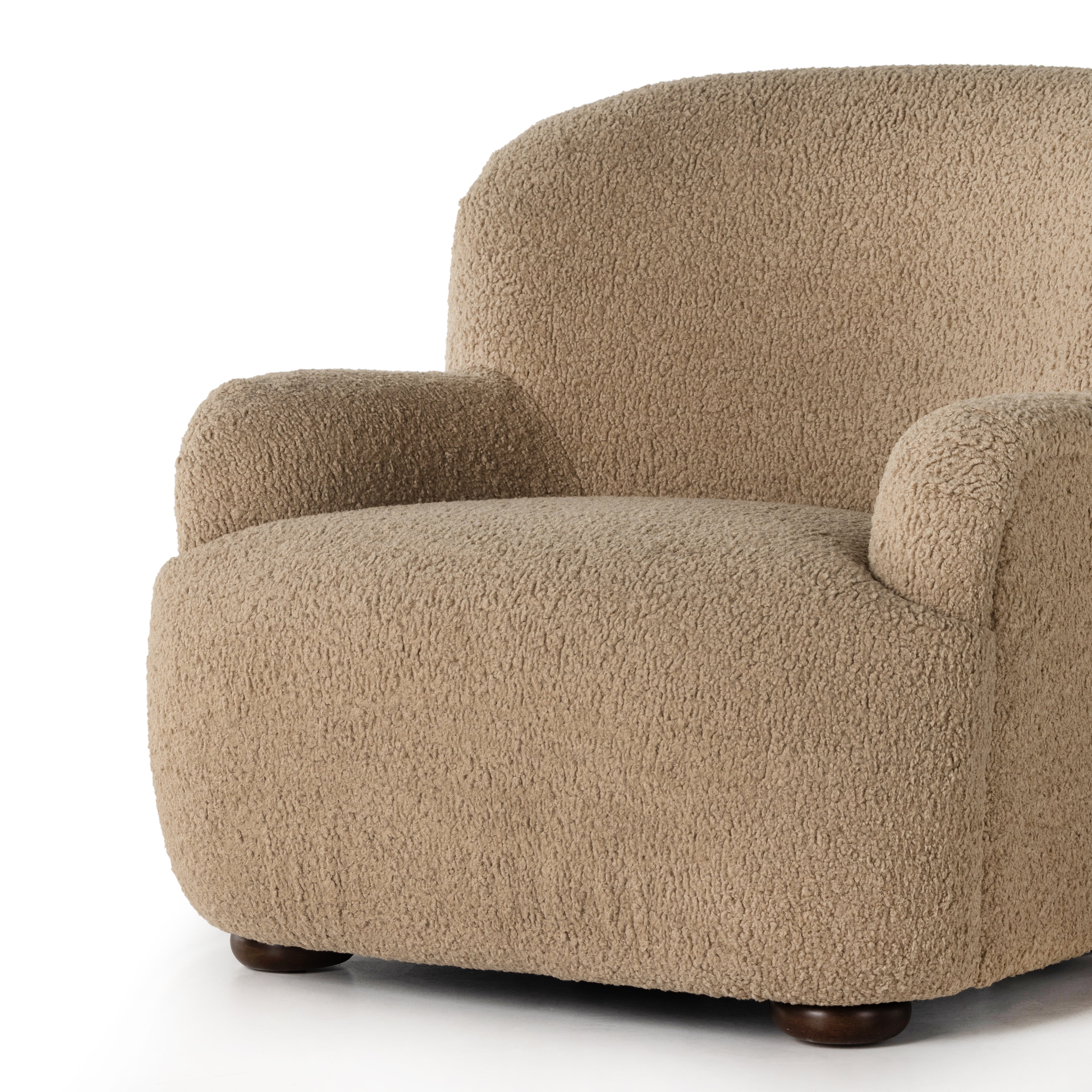 Featuring Kadon Sheepskin Camel Chair by Four Hands at Amethyst Home. Simply classic. A high wing back pairs with softly rolled arms for a curvy look and supportive sit. Tan shearling-like upholstery invites you to sit and stay a while.Overall Dimensions: 35.50"W x 39"L x 32.75"H
Collection: NorwoodColors: Sheepskin Camel ,AlmondMaterials: 100% Polyester ,Solid ParawoodOverall Dimens. Amethyst Home provides interior design, new construction, custom furniture, and area rugs in the Miami metro area.