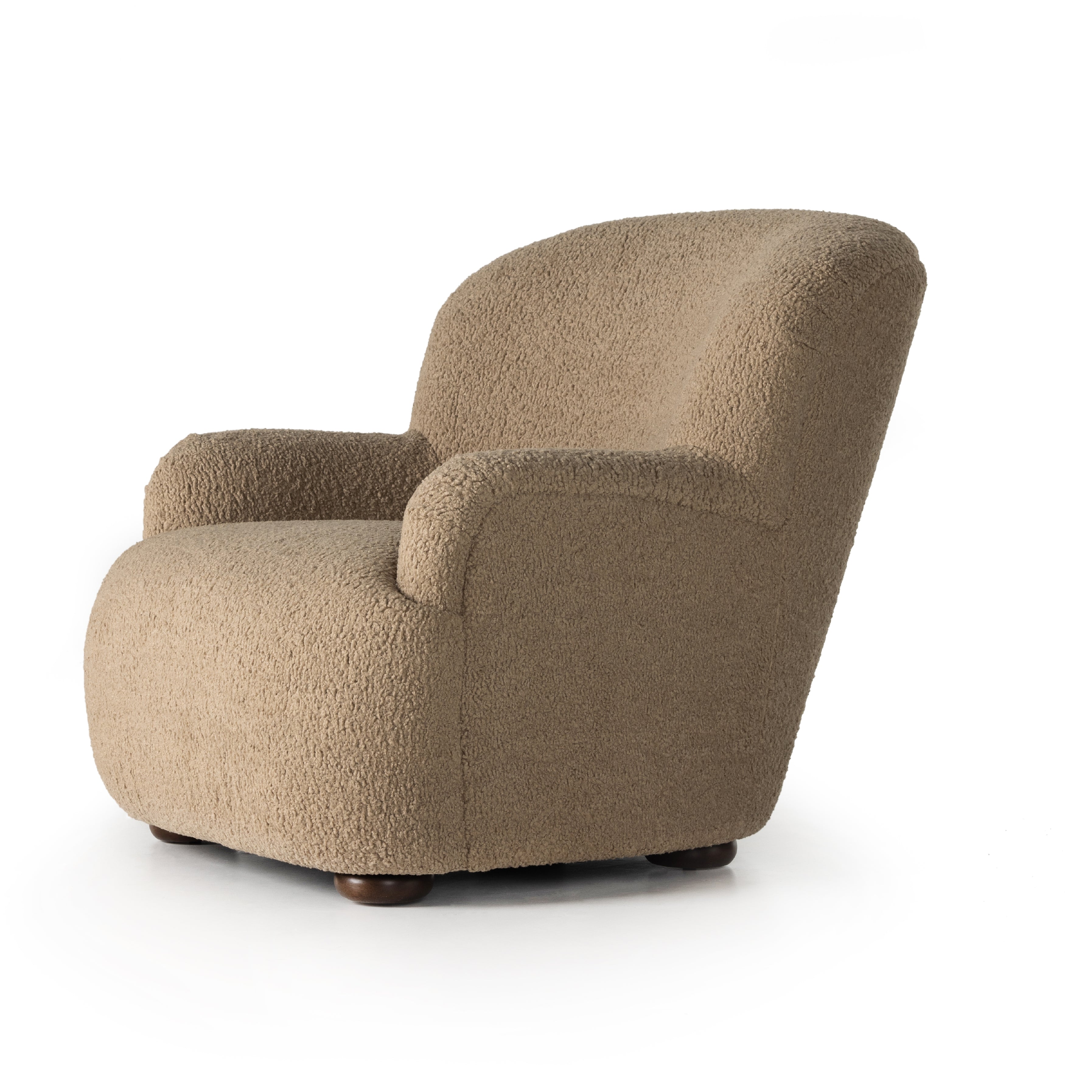 Featuring Kadon Sheepskin Camel Chair by Four Hands at Amethyst Home. Simply classic. A high wing back pairs with softly rolled arms for a curvy look and supportive sit. Tan shearling-like upholstery invites you to sit and stay a while.Overall Dimensions: 35.50"W x 39"L x 32.75"H
Collection: NorwoodColors: Sheepskin Camel ,AlmondMaterials: 100% Polyester ,Solid ParawoodOverall Dim. Amethyst Home provides interior design, new construction, custom furniture, and area rugs in the Monterey metro area.