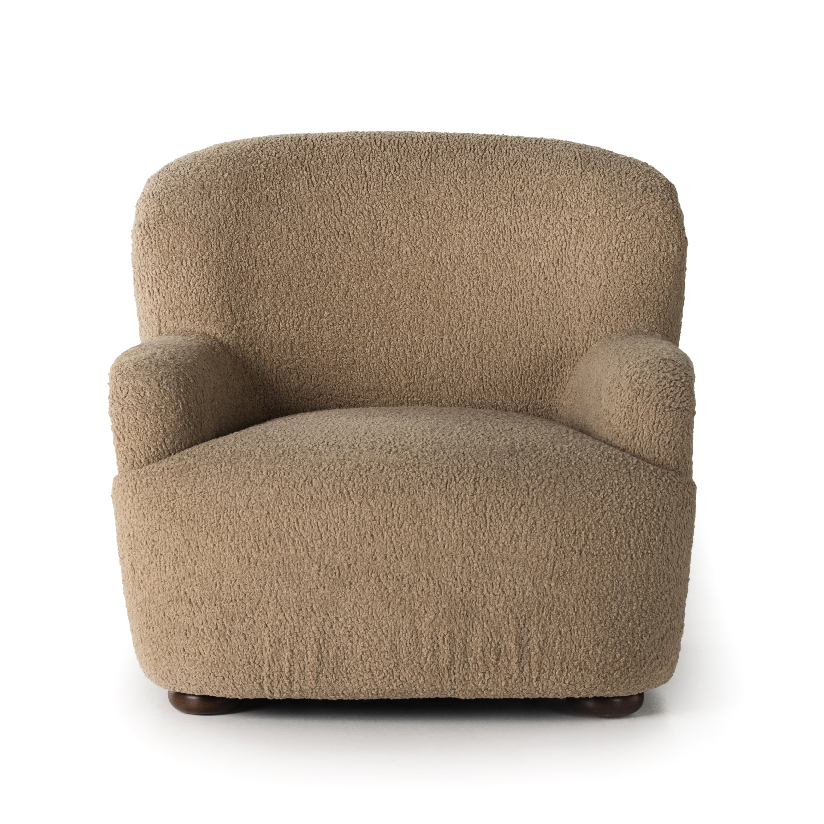Featuring Kadon Sheepskin Camel Chair by Four Hands at Amethyst Home. Simply classic. A high wing back pairs with softly rolled arms for a curvy look and supportive sit. Tan shearling-like upholstery invites you to sit and stay a while.Overall Dimensions: 35.50"W x 39"L x 32.75"H
Collection: NorwoodColors: Sheepskin Camel ,AlmondMaterials: 100% Polyester ,Solid ParawoodOverall Dim. Amethyst Home provides interior design, new construction, custom furniture, and area rugs in the Portland metro area.
