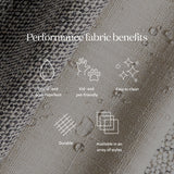 Craft a Parisian air with French-inspired seating. With a chenille-like texture and earthy olive hue, high performance-upholstered seating is perfectly positioned for comfort, with parawood framing and woven sides of natural cane. Performance fabrics are specially created to withstand spills, stains, high traffic and wear, ensuring long-term comfort and unmatched durability. Amethyst Home provides interior design, new construction, custom furniture and area rugs in the San Diego metro area
