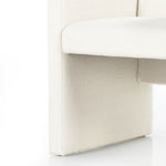 High style meets everyday sensibility. Upholstered Kima Fayette Cloud Dining Chair in cream-colored high-performance fabric, soft, voluminous shaping and grand scale dole a dramatic look to this sophisticated seating style. Amethyst Home provides interior design, new home construction design consulting, vintage area rugs, and lighting in the Los Angeles metro area.