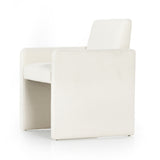 High style meets everyday sensibility. Upholstered Kima Fayette Cloud Dining Chair in cream-colored high-performance fabric, soft, voluminous shaping and grand scale dole a dramatic look to this sophisticated seating style. Amethyst Home provides interior design, new home construction design consulting, vintage area rugs, and lighting in the Miami metro area.