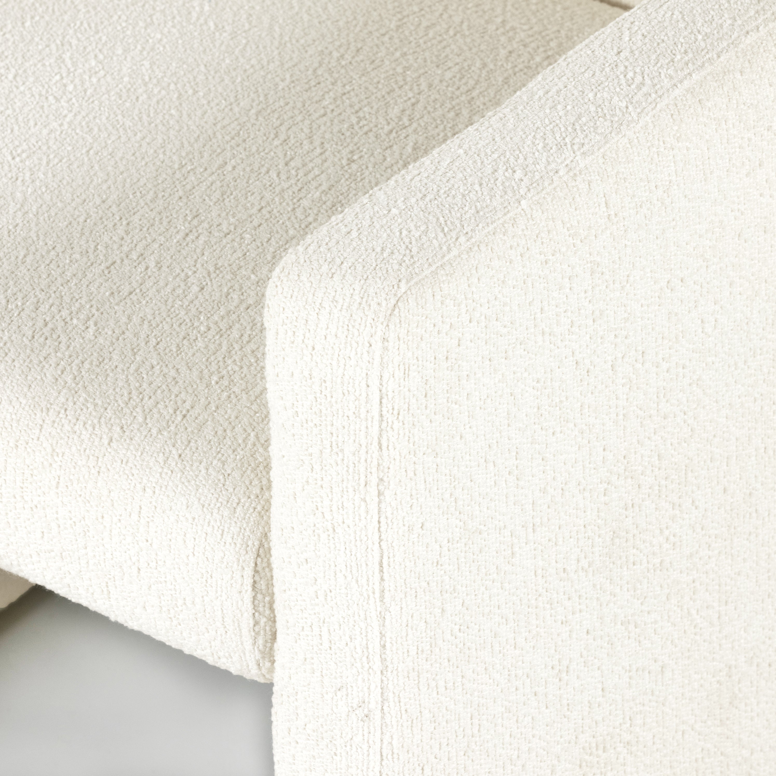 High style meets everyday sensibility. Upholstered Kima Fayette Cloud Dining Chair in cream-colored high-performance fabric, soft, voluminous shaping and grand scale dole a dramatic look to this sophisticated seating style. Amethyst Home provides interior design, new home construction design consulting, vintage area rugs, and lighting in the San Diego metro area.