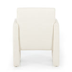 High style meets everyday sensibility. Upholstered Kima Fayette Cloud Dining Chair in cream-colored high-performance fabric, soft, voluminous shaping and grand scale dole a dramatic look to this sophisticated seating style. Amethyst Home provides interior design, new home construction design consulting, vintage area rugs, and lighting in the Scottsdale metro area.